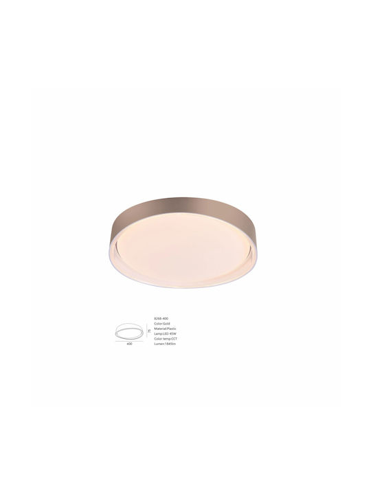 Sun Light Πλαφονιέρα Οροφής 40εκ. Γκρι με Ενσωματωμένο LED