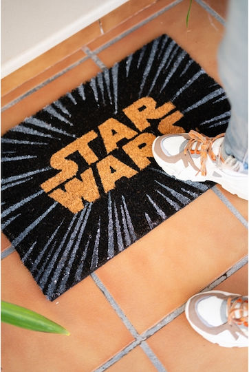 Grupo Erik Covor de Intrare din Cocos cu Suport Antiderapant Star Wars Logo Negru 40x60buc