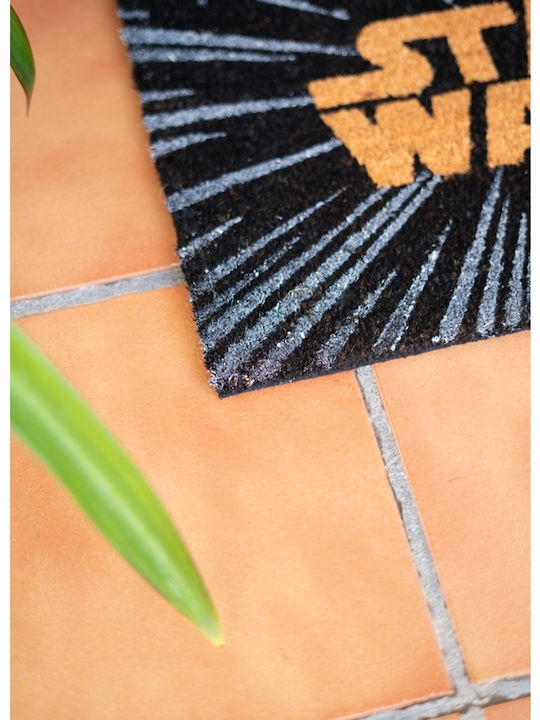 Grupo Erik Entrance Mat made of Coir with Anti-slip Backing Star Wars Logo Black 40x60cm