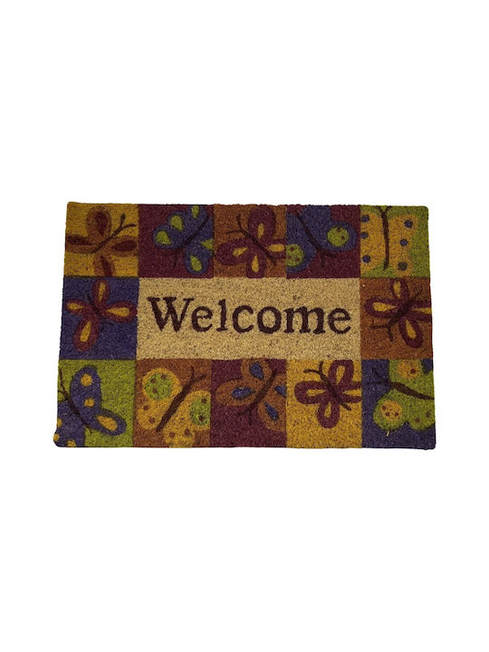 Entrance Mat made of Coir with Anti-slip Backing Multicolour 40x60cm