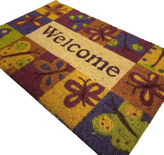 Entrance Mat made of Coir with Anti-slip Backing Multicolour 40x60cm
