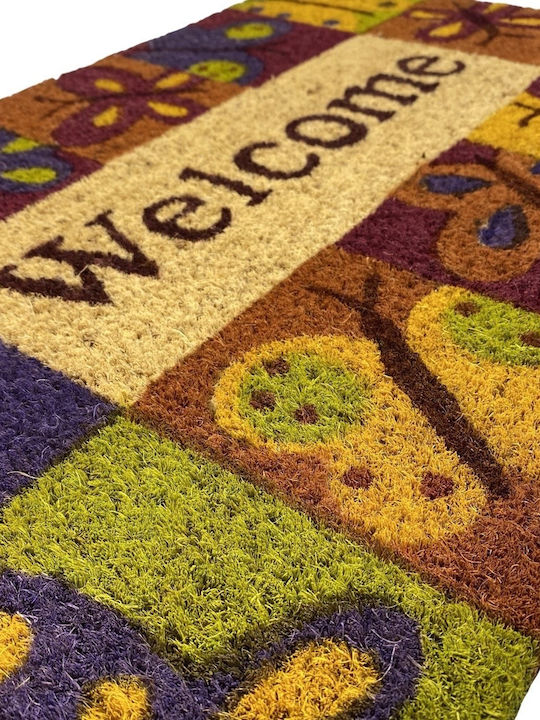 Entrance Mat made of Coir with Anti-slip Backing Multicolour 40x60cm
