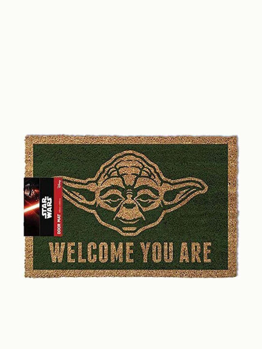 Pyramid International Entrance Mat made of Coir Star Wars: Yoda (Welcome you are) Black 40x60cm