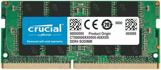 Crucial 32GB DDR4 RAM cu Viteză 3200 pentru Laptop (CT32G4SFD832A