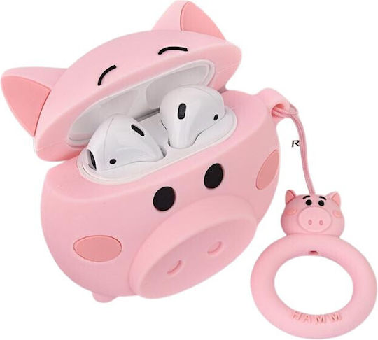 Suport cu cârlig în culoarea Roz pentru Apple AirPods 1 / AirPods 2