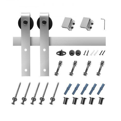 Vevor Sliding Mechanism For Wooden Sliding Door 182.88cm Silver