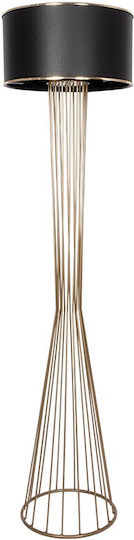GloboStar Nova Stehleuchte H155xB38cm. mit Fassung für Lampe E27 Gold