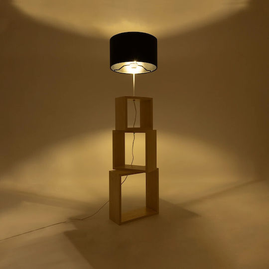 GloboStar Lumo Floor Lamp H155xW37cm. with Socket for Bulb E27 Beige