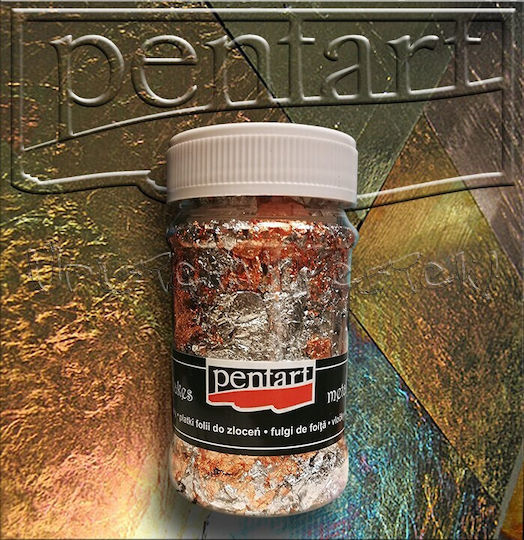 Μεταλλικές Νιφάδες Ασημί 100ml Pentart M8