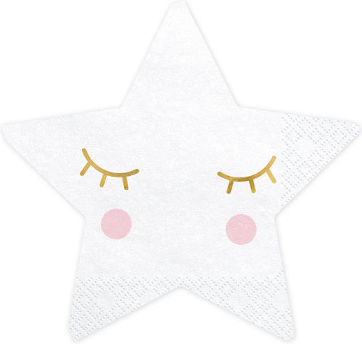 Kleine Stern Dessertservietten 20 Stück