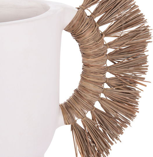 HomeMarkt Vază Decorativă Din Ceramică Alica Albă 22x22xÎnălțime 38cm