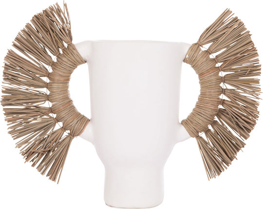 HomeMarkt Decorative Vase Alica White 55x19x34cm