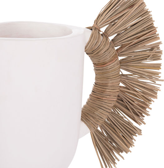 HomeMarkt Decorative Vase Alica White 55x19x34cm