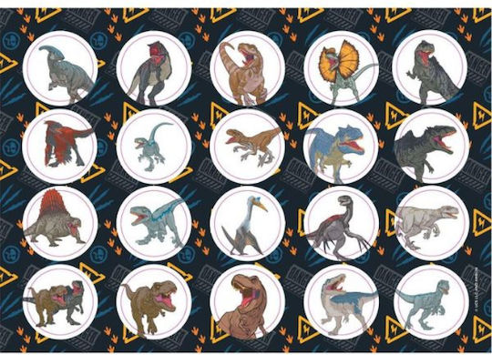 Drawing Pad 40 Sheets Jurassic 23*33cm + Stickers + Stencil + 2 Coloring Pages Diakakis 572011