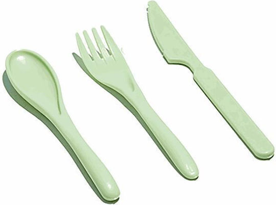 Muitomas Travel Cutlery Set Green 3 Pieces