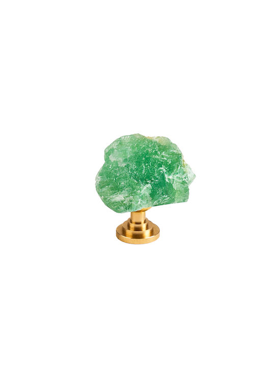 Möbelgriff aus Kristall in Goldfarbe mit Lochabstände 25mm