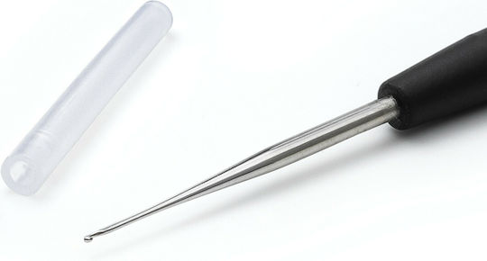 Lace Crochet Hook 0.6mm Steel Anatomical Handle Anthracite 12.5cm & Cap Prym 175625