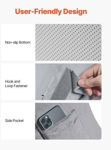 Vevor Μαξιλάρι Σφήνα με Memory Foam 74x56x47.5cm σε Γκρι χρώμα XXZKDJXXZ4JTW53OP001V0
