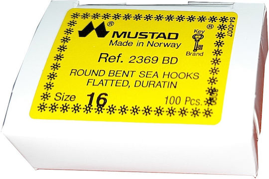 Cârlig Mustad 2369bd Nr.16 Fabricat în Norvegia 100 buc