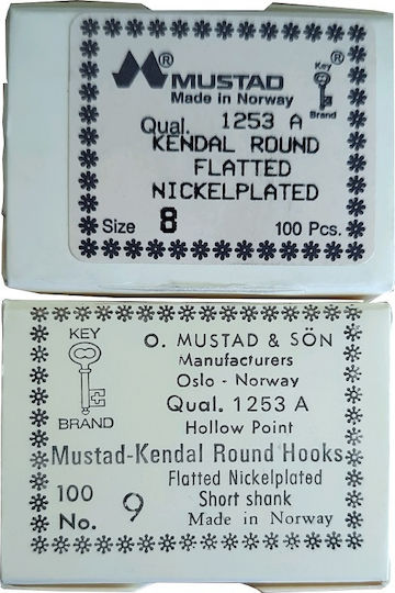 Mustad Αγκίστρι 1253a No9 Made In Norway 100 Τεμ