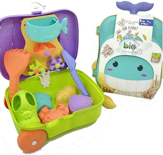 Eco-Friendly Wheat Beach Toys Unicorn Beach Set 6 Pieces with Carry Case