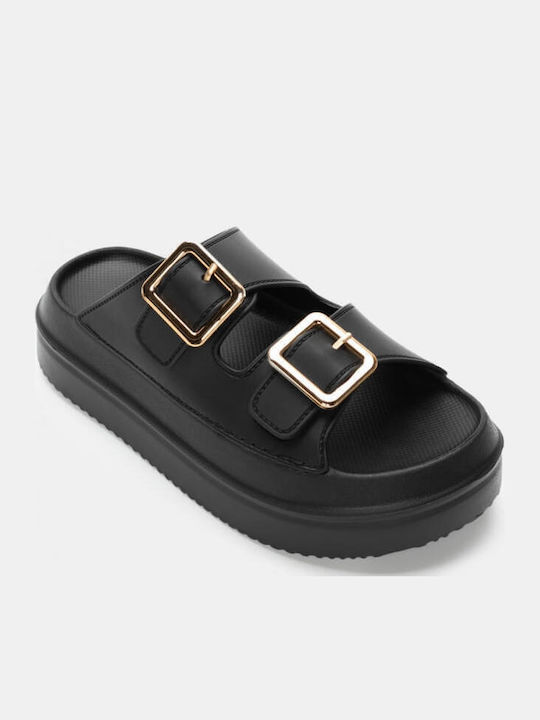 Γυναικεία Σανδάλια Flatforms Μαύρα