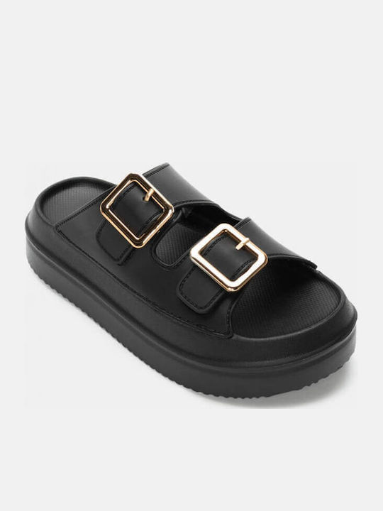 Γυναικεία Σανδάλια Flatforms Μαύρα