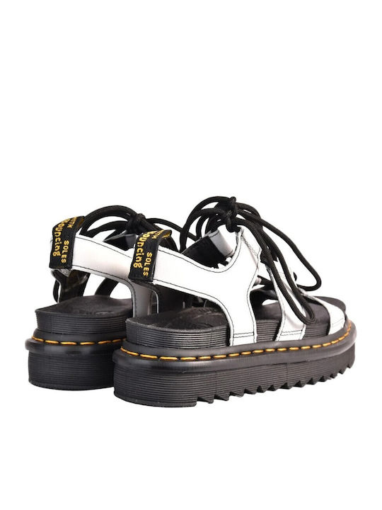 Nartilla Leather Women's Flat Sandals in White Color