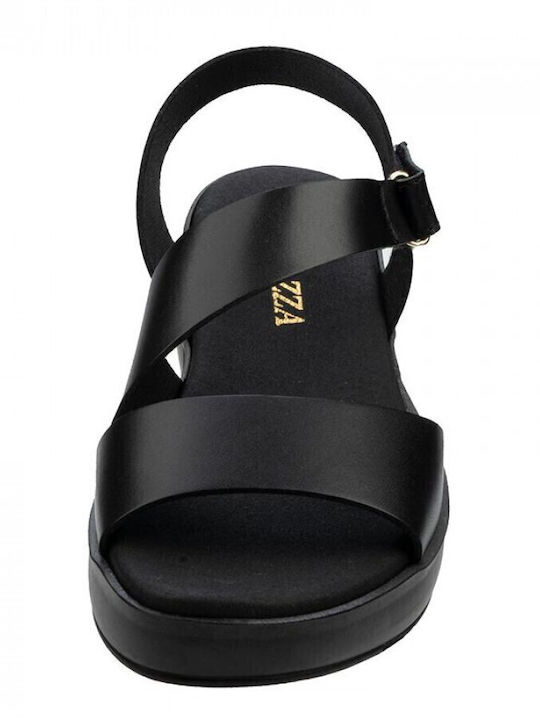 Damen Flache Sandalen Schwarz