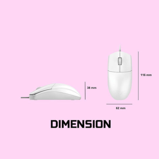 Alcatroz Asic One Wired Mouse White