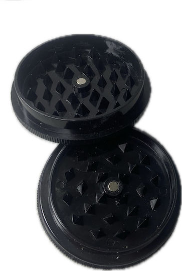 Τριφτησ-grinder Πλαστικος 60 Χ 25mm 2 Θεσεων Μαυρος