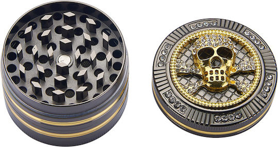 Grinder Bling Skull 50mm Aluminum 4 Parts