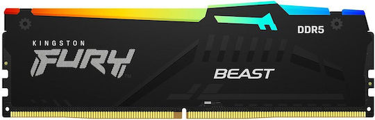 Kingston FURY Beast 128GB DDR5 RAM с 2 модула (2x64GB) и Скорост 5600 за Настолен Компютър