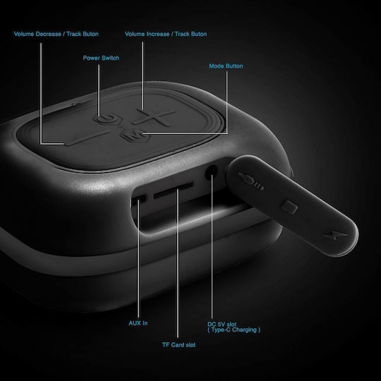 Sonic Gear SonicGo!101 Waterproof Bluetooth Speaker 10W with Radio and Battery Life up to 5 hours Aqua Mint