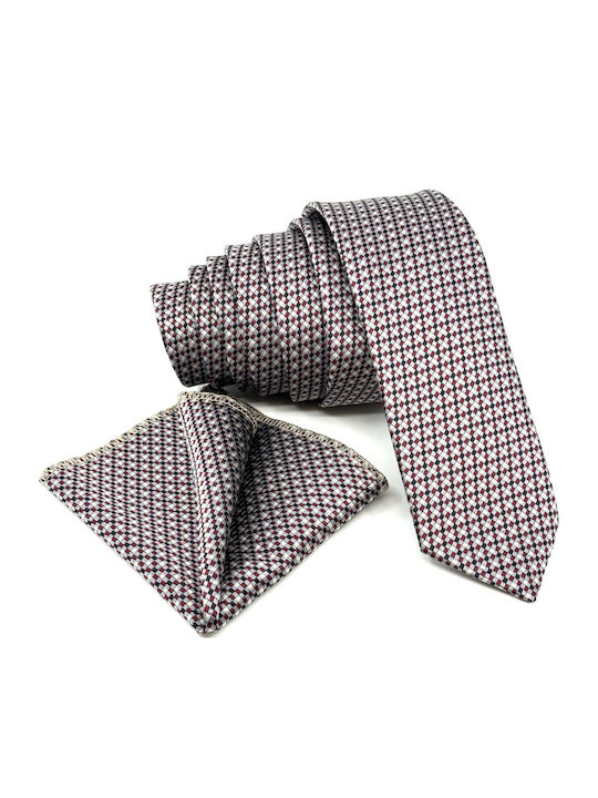 Legend Accessories Set de Cravată pentru Bărbați Tipărit în Culorea Alb