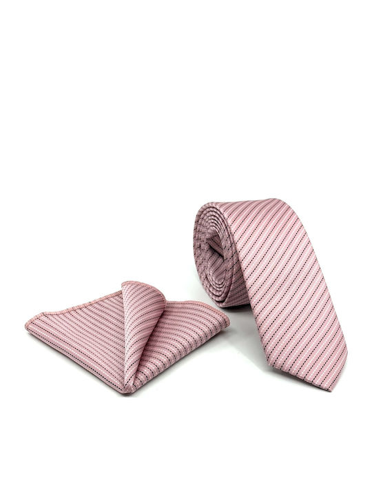 Legend Accessories Set de Cravată pentru Bărbați Tipărit în Culorea Roz