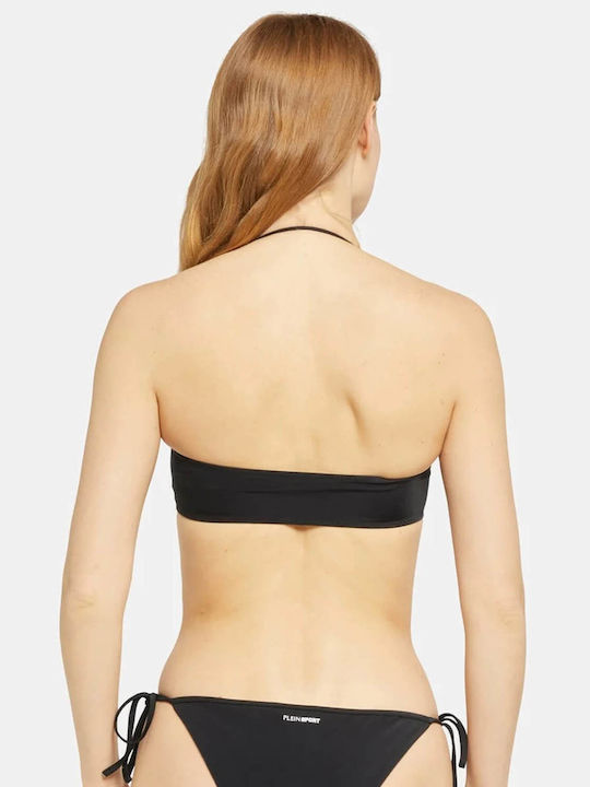 Top De Bikini Fără Bretele Negru