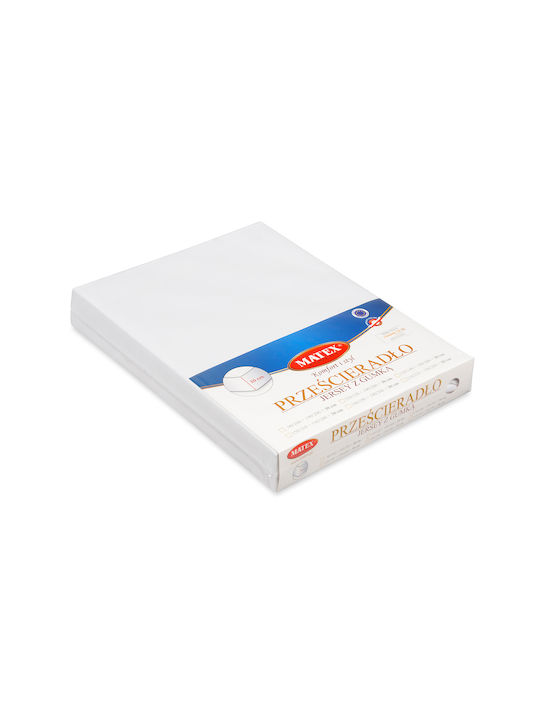Matex Cearșaf Single cu Elastic 90x200+30cm. Alb