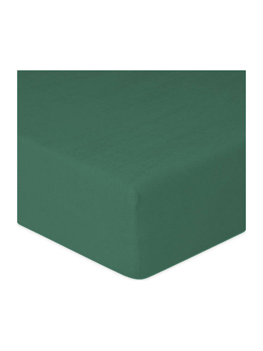 Matex Σεντόνι Διπλό με Λάστιχο 150x190εκ. Green 35