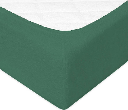 Matex Bettlaken Doppelter mit Gummiband 150x190cm. Green 35