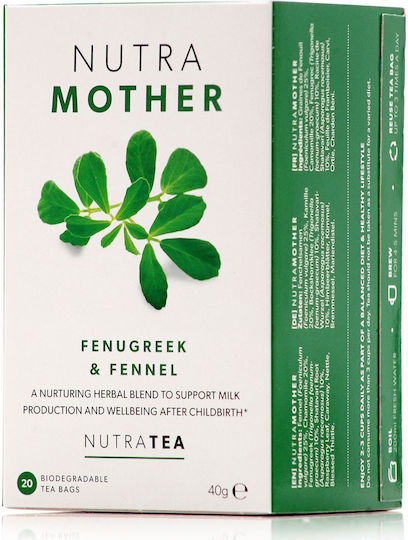 Nutra Tea Mother Fenugreek & Fennel Breastfeeding & Wellness Therapeutic Infusion 40g 20 Sachets