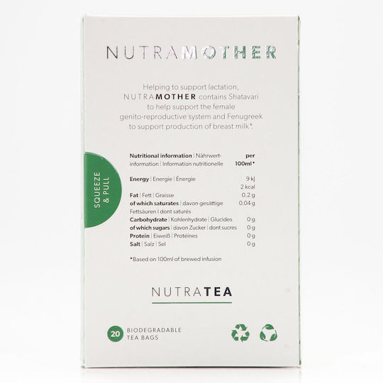 Nutra Tea Mother Fenugreek & Fennel Breastfeeding & Wellness Therapeutic Infusion 40g 20 Sachets