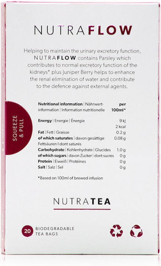 Nutra Tea Flow Acerola & Juniper Berry Urinary System Therapeutic Infusion 40g 20 Sachets