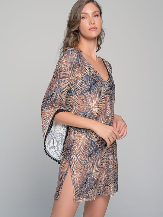 Milena by Paris Women's Caftan Beachwear Tiger