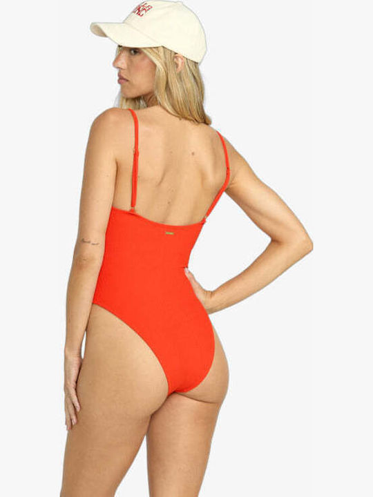 Aloha Mika Swimsuit With Cutouts & Removable Padding Red