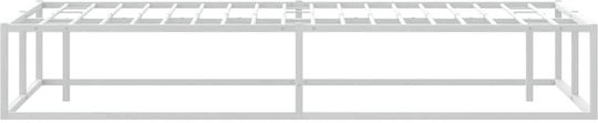 Vidaxl Рамка за легло без матрак бяла 160x200см метал 1 брой двойна бяла