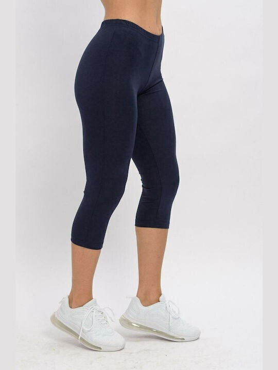 Women's Capri Training Legging Navy Blue Dark