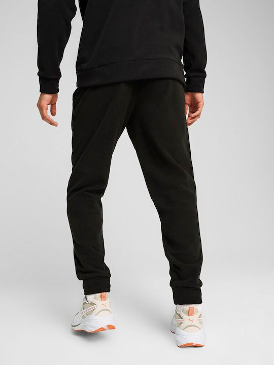 PUMA Ess Elevated Παντελόνι Φόρμας Μαύρο