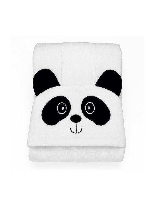 Beboulino Kids Hooded Bathrobe Panda White 702-0750-0011
