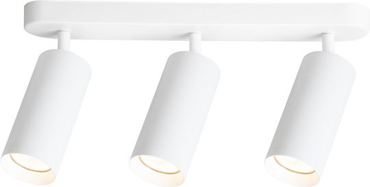 Eko Light Τριπλό Σποτ με Ντουί GU10 σε Λευκό Χρώμα
